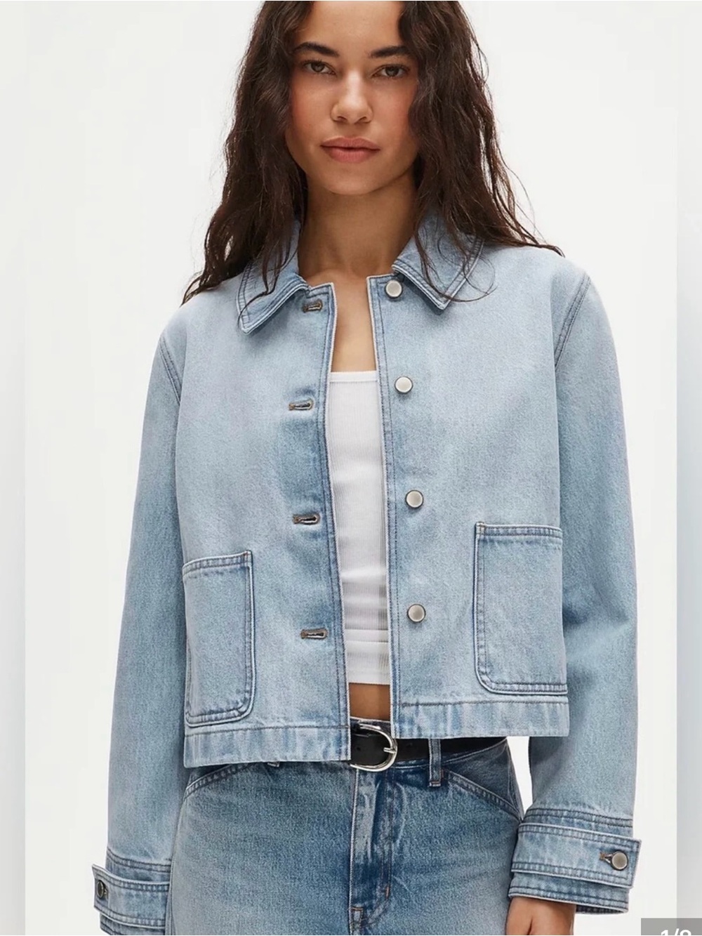 J.Crew Women's Cropped Barn Jacket in denim
